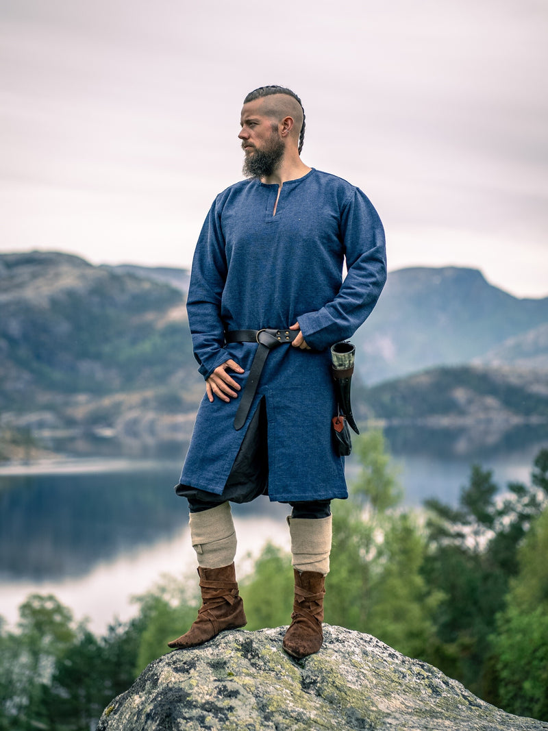 Long Viking tunic Hvitserk, blue