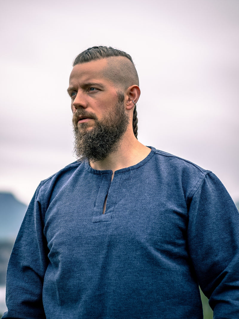 Long Viking tunic Hvitserk, blue