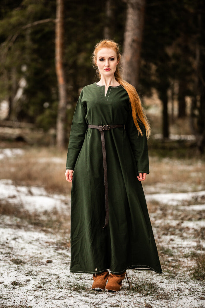 Viking kjole Borghild, grøn