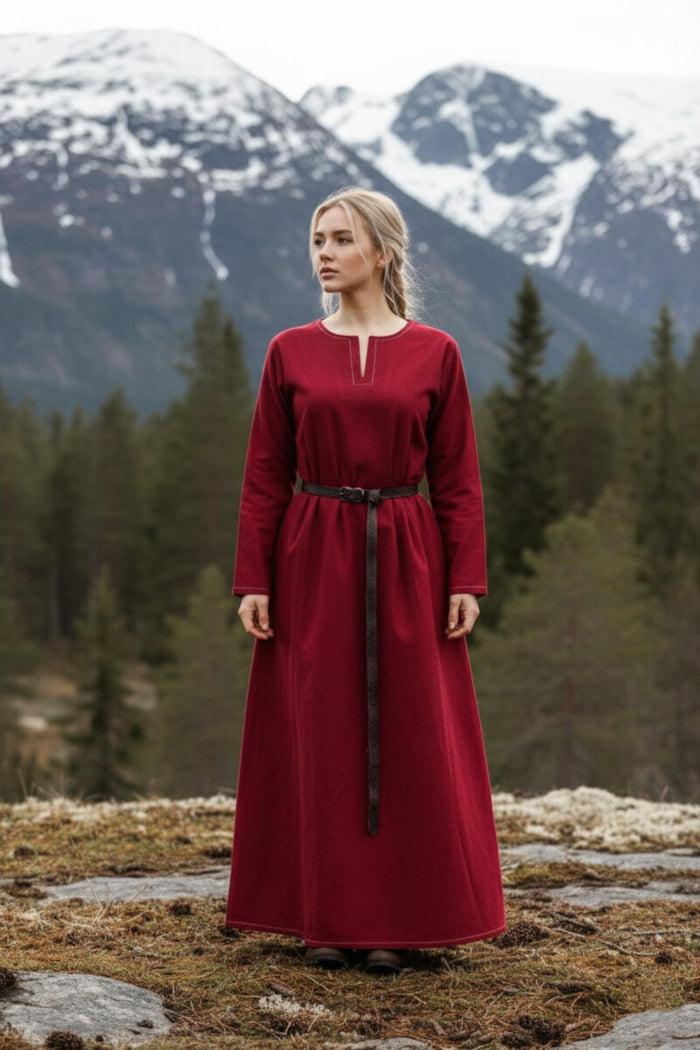 Viking jurk Borghild, rood