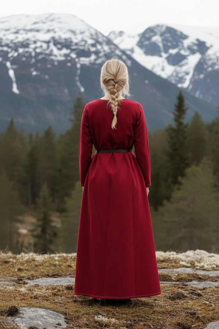 Viking jurk Borghild, rood