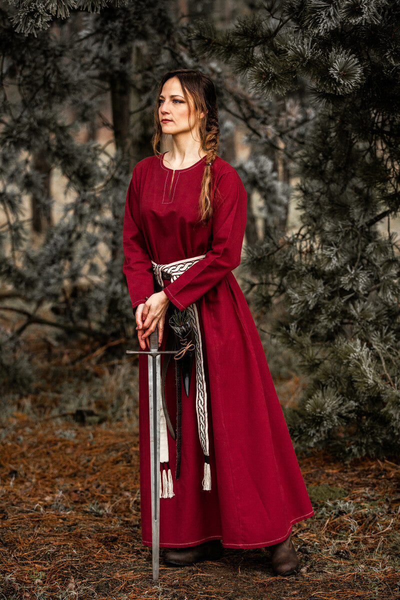 Viking jurk Borghild, rood