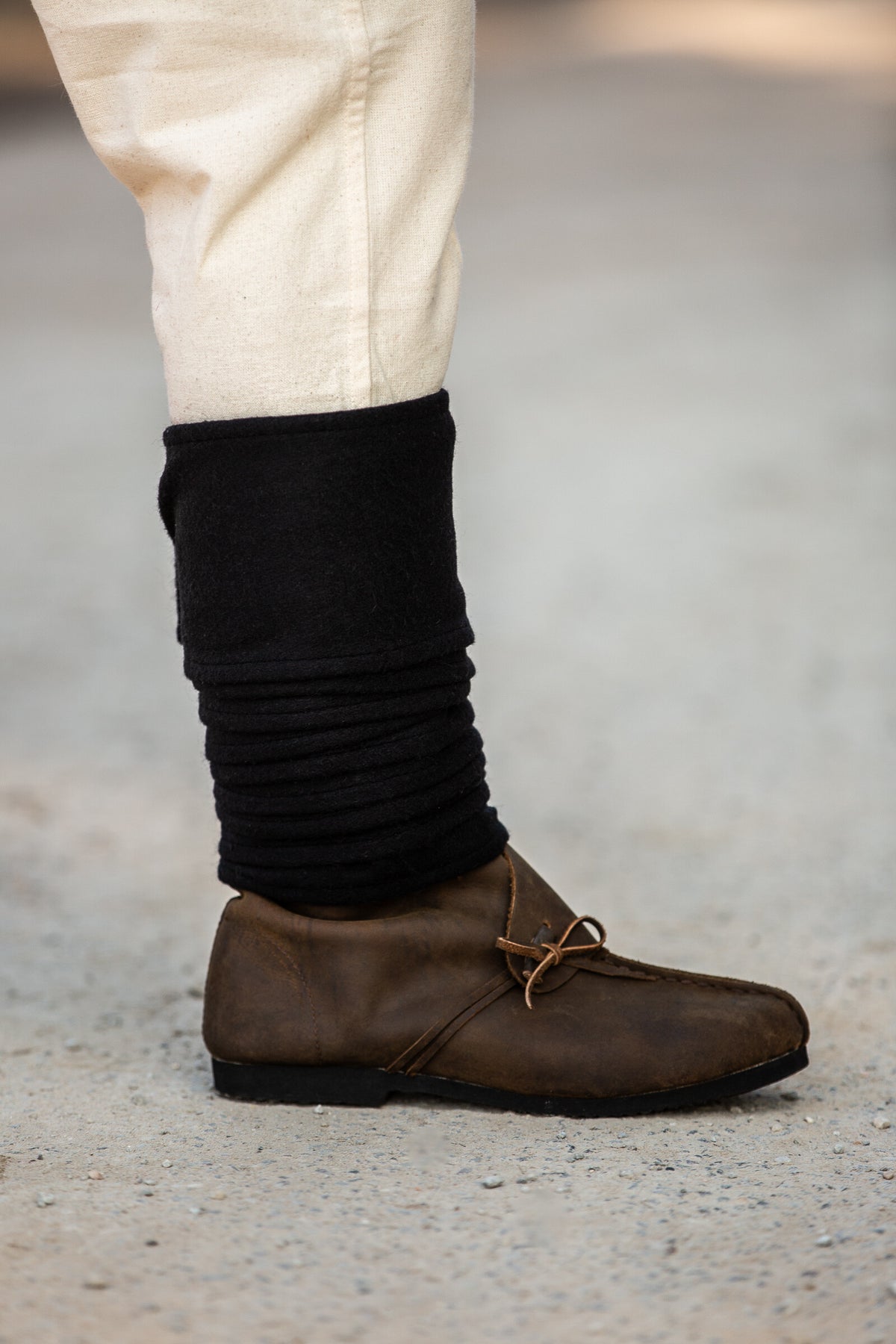 Owijacze na nogi Hredulf, czarne, mieszanka wełny