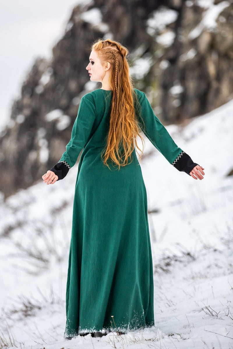 Vestido vikingo Lagertha, verde