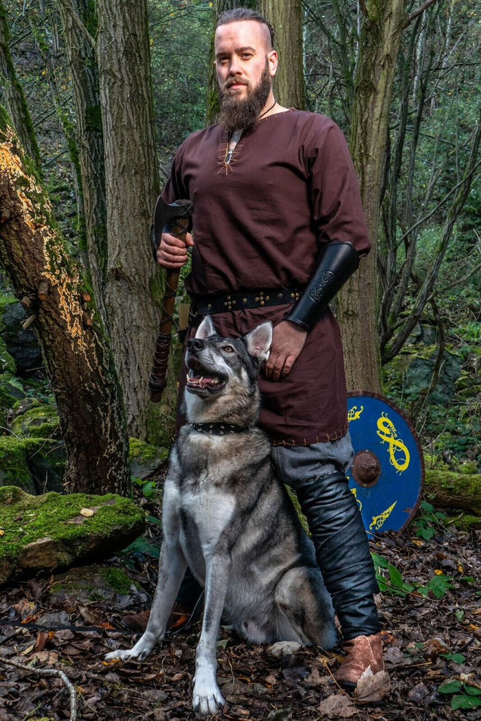 Tunic with authentic lining, dark brown